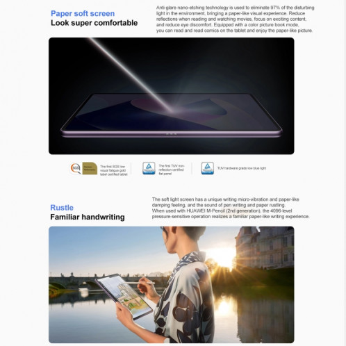 HUAWEI MatePad 11 pouces 2023 WIFI DBR-W00 8 Go + 128 Go, Écran Paperfeel Diffuse, HarmonyOS 3.1 Qualcomm Snapdragon 865 Octa Core jusqu'à 2,84 GHz, ne prend pas en charge Google Play (noir) SH000B1707-09