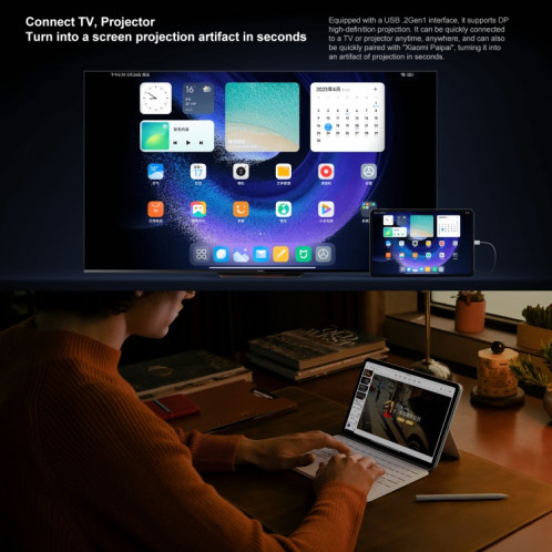 Xiaomi Pad 6 Pro, 11,0 pouces, 12 Go + 512 Go, MIUI 14 Qualcomm Snapdragon 8+ 4 nm Octa Core jusqu'à 3,2 GHz, caméra frontale HD 20 MP, batterie 8600 mAh (or) SX017J678-019