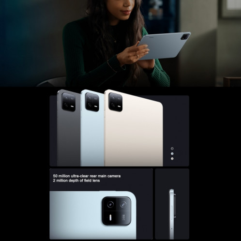 Xiaomi Pad 6 Pro, 11,0 pouces, 12 Go + 512 Go, MIUI 14 Qualcomm Snapdragon 8+ 4 nm Octa Core jusqu'à 3,2 GHz, caméra frontale HD 20 MP, batterie 8600 mAh (or) SX017J678-019