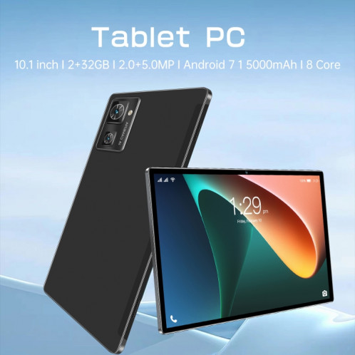 Tablette d'appel téléphonique 20S Pro 3G, 10,1 pouces, 2 Go + 32 Go, Android 7.0 MTK6735 Quad-core 1.3GHz, Prise en charge Dual SIM / WiFi / Bluetooth / GPS (Bleu) SH023L1056-016