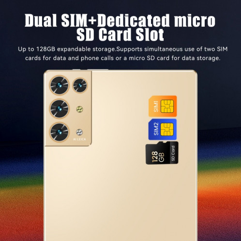 Tablette PC S30 Pro 4G LTE, 10,1 pouces, 4 Go + 64 Go, Android 8.1 MTK6755 Octa-core 2.0GHz, Support Double SIM / WiFi / Bluetooth / GPS (Or) SH025J1878-016