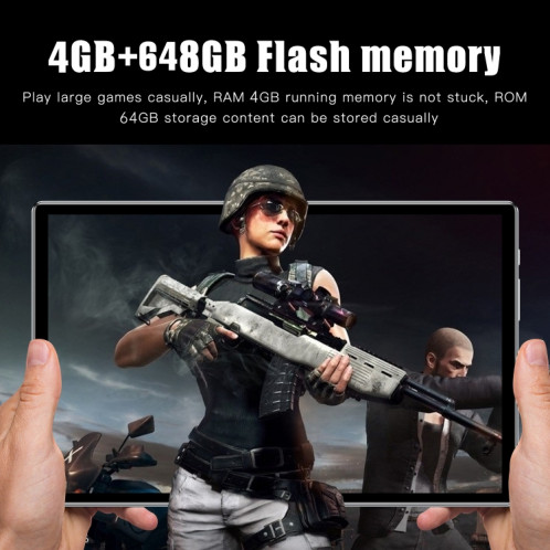 Tablette PC X90 4G LTE, 10,1 pouces, 4 Go + 64 Go, Android 8.1 MTK6755 Octa-core 2.0GHz, Support Double SIM / WiFi / Bluetooth / GPS (Noir) SH028B1085-016