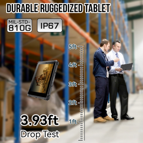 Tablette robuste CENAVA A80ST 4G, 8 pouces, 4 Go + 64 Go, IP68 étanche antichoc antipoussière, Android 10.0 MT6771 Octa Core, prise en charge GPS/WiFi/BT/NFC, prise américaine SC63EU1243-013