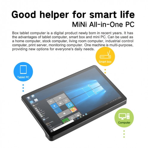 PiPo X15 Mini PC et tablette tout-en-un, 11,6 pouces, 8 Go + 512 Go, Windows 10 Home Intel Core i3-5005U 2,0 GHz, prend en charge WiFi, Bluetooth, carte TF et HDMI (noir) SP072B335-014