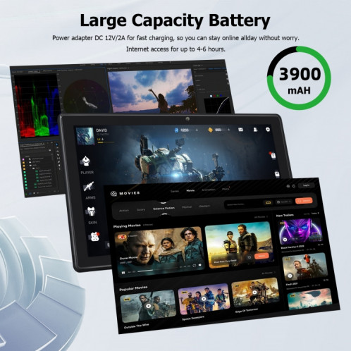 Tablette PC LZ1003, 10,1 pouces, 8 Go + 128 Go, Windows 11, Intel Gemini Lake N4000 Dual Core, clavier non inclus SH10791596-010