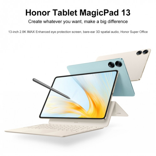 Honor MagicPad 13 GDI-W09 Wi-Fi, 13 pouces, 8 Go + 256 Go, MagicOS 7.2 Snapdragon 888 Octa Core, prend en charge WIFI 6 & BT & OTG, ne prend pas en charge Google (Cyan) SH84QC1132-019
