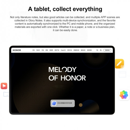 Honor MagicPad 13 GDI-W09 Wi-Fi, 13 pouces, 8 Go + 256 Go, MagicOS 7.2 Snapdragon 888 Octa Core, prend en charge WIFI 6 & BT & OTG, ne prend pas en charge Google (gris) SH084H773-019
