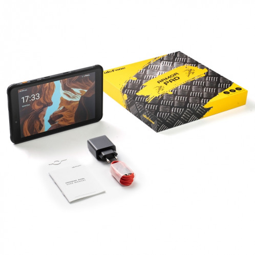  Tablette PC robuste Ulefone Armor Pad, 8,0 pouces, 4 Go + 64 Go, IP68 étanche antichoc antipoussière, Android 12 MediaTek Helio G25 Octa Core, prise en charge de l'extension uSmart, réseau : 4G, prise SU090B544-011