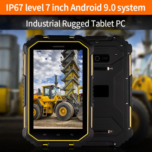 Tablette accidentée Cenava A71T 4G, 7 pouces, 4GB + 64 Go, IP67 imperméable à l'eau imperméable antichoc, Android 9,0 mt6762V octa core 2.0GHz, support double SIM / GPS / wifi / BT / NFC (Noir) SC181B678-013