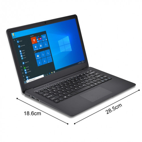 Ordinateur portable F3, 12.5 pouces, 4GB + 64 Go, Windows 10 OS, Intel Celeron N3350 Dual Core CPU 1.44GHZ-1.92GHz, Prise en charge de la carte TF et Bluetooth & Wifi & HDMI, US Plug (Noir) SH220B1043-06