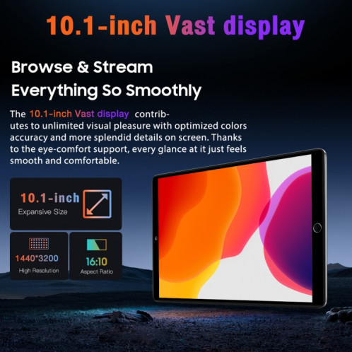 Tablette d'appel téléphonique P15 Tab15 3G, 10,1 pouces, 1 Go + 32 Go, Android 5.1 MT6592 Quad Core, prise en charge double SIM, WiFi, BT, GPS (or) SH508J1767-014