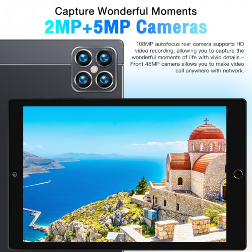 Tablette d'appel téléphonique P15 Tab15 3G, 10,1 pouces, 1 Go + 32 Go, Android 5.1 MT6592 Quad Core, Prise en charge double SIM, WiFi, BT, GPS (noir) SH508B225-014