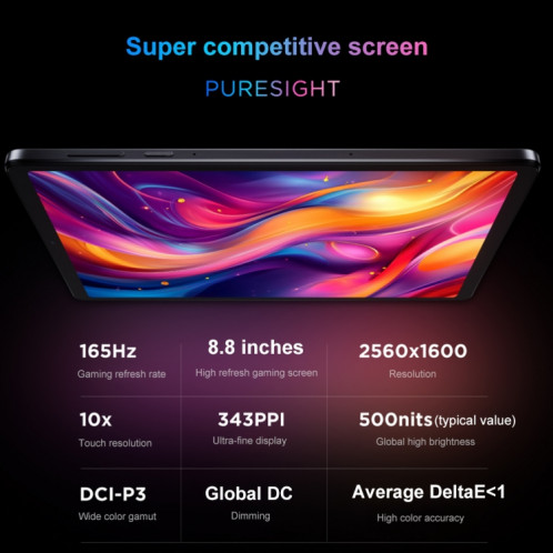 Tablette de jeu Wi-Fi antireflet Lenovo LEGION Y700 2025 8,8 pouces, 16 Go + 512 Go, Android 14, Qualcomm Snapdragon 8 Gen3 Octa Core (blanc) SL611W485-015