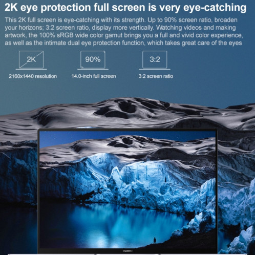 Huawei Matebook 14 ordinateur portable, 16 Go + 512 Go, Version chinoise de Windows 10, Intel Core i5-1135G7 Quad Core jusqu'à 4,2 GHz, Iris XE Graphics, Prise en charge de Bluetooth / HDMI, US Plug (Silver) SH720S386-07