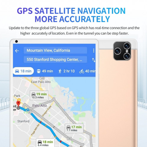 P8 3G Appel téléphonique Tablette PC, 8 pouces, 1 Go + 16 Go, Android 5.1 MT6592 Octa Core, Prise en charge du double SIM, WiFi, Bluetooth, GPS, US Plug (vert) SH781G1491-07