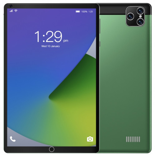 P8 3G Appel téléphonique Tablette PC, 8 pouces, 1 Go + 16 Go, Android 5.1 MT6592 Octa Core, Prise en charge du double Sim, WiFi, Bluetooth, GPS, UK Plug (Green) SH782G1730-07