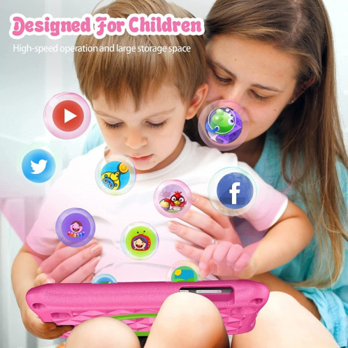 Tablette Vasoun M7 Kids, 7,0 pouces, 2 Go + 32 Go, Android 11 Allwinner A100 Quad Core CPU, support 2.4G WiFi / Bluetooth, version globale avec Google Play, US Plug (Blue) SV873L1588-07