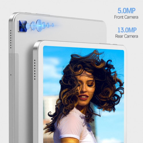 Comprimé Vasoun M50 4G LTE, 10,4 pouces, 4 Go + 128 Go, Android 11 UNISOC T618 Octa Core CPU, Prise en charge du double bande WiFi / Bluetooth, version globale avec Google Play, US Plug (Silver) SV875S529-07