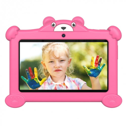 Tablette Pritom K7 Pro Panda pour enfants, 7,0 pouces, 2 Go + 32 Go, Processeur quadricœur Android 11 Allwinner A100, prise en charge WiFi 2.4G et WiFi 6, version globale avec Google Play, prise US (rose) SP878F53-07