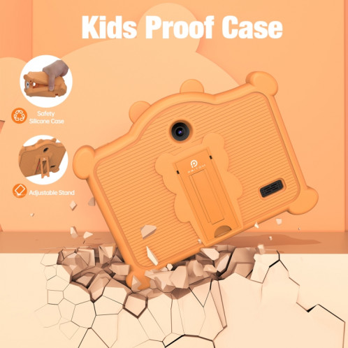Tablette Pritom K7 Pro Panda pour enfants, 7,0 pouces, 2 Go + 32 Go, Processeur quadricœur Android 11 Allwinner A100, prise en charge WiFi 2.4G et WiFi 6, version globale avec Google Play, prise US (rose) SP878F53-07