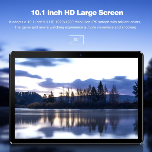 Tablette Wi-Fi Pritom M10, 10,1 pouces, 2 Go + 32 Go, Processeur Android 10 SC7731E Quad Core 1,3 GHz, prise en charge WiFi/Bluetooth 2,4 G, version globale avec Google Play, prise US (gris foncé) SP79DG1706-07