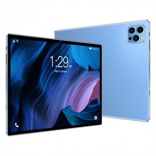 Tablette d'appel téléphonique P60 4G, 10,1 pouces, 4 Go + 32 Go, Android 8.0 MTK6750 Octa Core 1,8 GHz, double SIM, prise en charge GPS, OTG, WiFi, BT (bleu ciel) SH88SL600-014