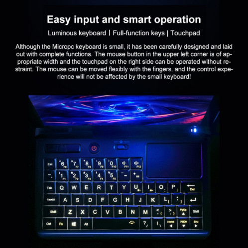 GPD MicroPC Mini Gaming Laptop, 6.0 inch, 8GB+256GB, Windows 10 Intel Celeron N4120 Quad Core, Support Dual Band WiFi & Bluetooth & TF Card, UK Plug(Black) SG563B1770-016