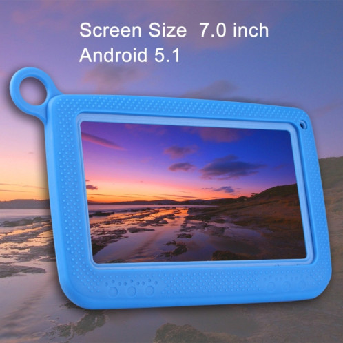 Tablette d'enseignement pour enfants Astar, 7.0 pouces, 512 Mo + 4 Go, Android 4.4 Allwinner A33 Quad Core, avec étui en silicone (bleu) ST800L335-011