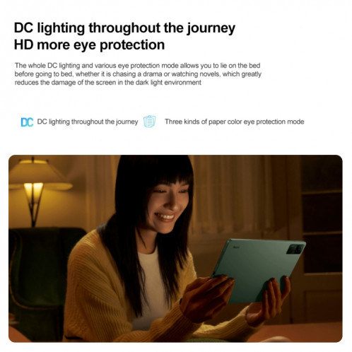 Tablette Xiaomi Redmi, 10,6 pouces, 4 Go + 128 Go, MIUI Pad 13 OS MediaTek Helio G99 Octa Core jusqu'à 2,2 GHz, batterie 8000 mAh, prise en charge BT WiFi, ne prend pas en charge Google Play (vert) SX805G22-014