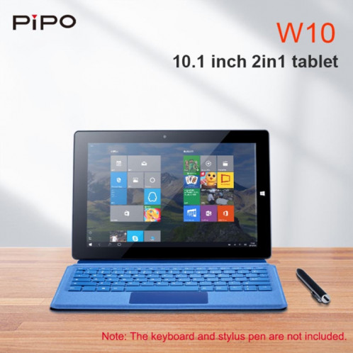 Pipo W10 2 sur 1 Tablet PC, 10,1 pouces, 6 Go + 64 Go, Système Windows 10, Intel Gemini Lake N4120 Quad noyau jusqu'à 2,6 GHz, sans clavier et stylet stylos, support Dual Band Wifi & Bluetooth & TF Carte & HDMI, US SP2810421-012