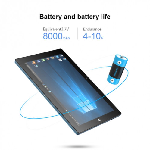 W10 2 sur 1 tablette PC, 10,1 pouces, 6 Go + 64 Go, Système Windows 10, Intel Gemini Lake N4120 Quad noyau jusqu'à 2,6 GHz, sans clavier et stylet stylos, support Dual Band Wifi & Bluetooth & TF Carte & HDMI, US Plug SH28111287-012