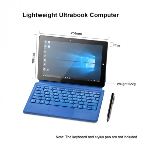 W10 2 sur 1 tablette PC, 10,1 pouces, 6 Go + 64 Go, Système Windows 10, Intel Gemini Lake N4120 Quad noyau jusqu'à 2,6 GHz, sans clavier et stylet stylos, support Dual Band Wifi & Bluetooth & TF Carte & HDMI, US Plug SH28111287-012