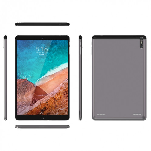 P30 3G Appel téléphonique Tablet PC, 10,1 pouces, 1 Go + 16 Go, Android 5.4GHZ OCTA-CORE ARM CORTEX A7 1.4GHZ, Support WiFi / Bluetooth / GPS, Plug UE (gris) SH932H1235-08
