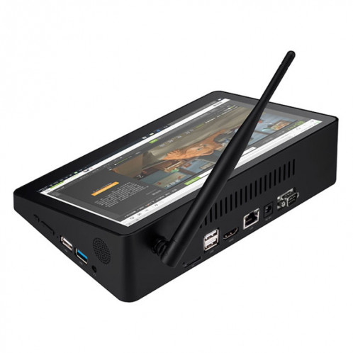 Mini PC tout-en-un PiPo H10PRO, 10,1 pouces, 8 Go + 128 Go, Windows 10 Intel Celeron J4125 Quad Core jusqu'à 2,7 GHz, prise en charge WiFi et carte BT et TF et HDMI et RJ45, prise US (noir) SP610B103-017