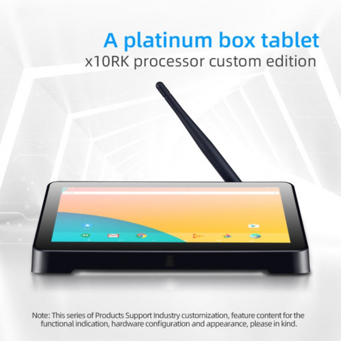 X10RK Mini Tablet PC Box, 10,1 pouces, 2GB + 32GB, Android 8.1 RK3326 Quad-core Cortex A35 A35 jusqu'à 1,5 GHz Support WiFi & Bluetooth & TF Carte & HDMI & RJ45, Fiche américaine (Noir) SH612B1240-09