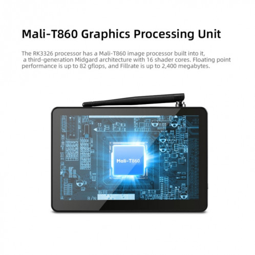 X10RK Mini Tablet PC Box, 10,1 pouces, 2GB + 32GB, Android 8.1 RK3326 Quad-core Cortex A35 A35 jusqu'à 1,5 GHz Support WiFi & Bluetooth & TF Carte & HDMI & RJ45, Fiche américaine (Noir) SH612B1240-09