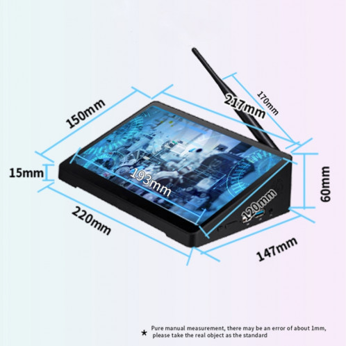 PICO X9S Mini PC tout-en-un, 9,0 pouces, 3GB + 64GB, Windows 10 Intel Celeron N4020 Dual Core jusqu'à 2,8 GHz, support WiFi & Bluetooth & TF Carte & HDMI & RJ45, US Plug (Noir) SP664B1487-018
