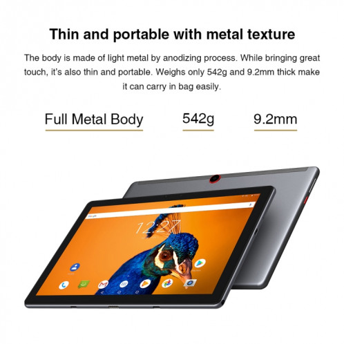Chuwi Surpad 4G LTE Tablet PC, 10,1 pouces, 4GB + 128 Go, Android 10.0, Helio MT6771V octa core jusqu'à 2,0 GHz, supportez Dual Sim & OTG & Bluetooth et Bluetooth et Bluetooth WiFi, Bouchon EU (noir + gris) SC40361524-013