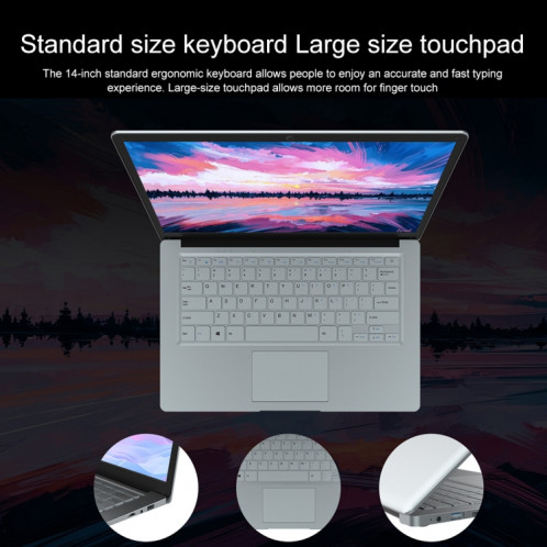 Portable Jumper EzBook S5, 14,0 pouces, 6 Go + 128 Go, Windows 10 Intel N4000 / N3350 / N4020 Livraison aléatoire CPU, support TF Carte et Bluetooth & Dual WiFi & Mini HDMI SJ4150175-015