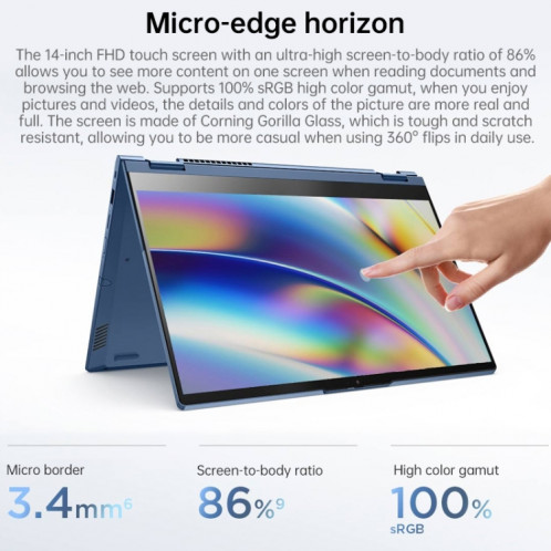 Lenovo Thinkbook 14S Portable Yoga, 14 pouces, 16 Go + 512 Go, Windows 10 Professional Edition, Intel Core I5-1135G7 quad noyau jusqu'à 4,2 GHz, support WiFi 6 & Bluetooth & HDMI, fiche américaine (bleu) SL50271657-019