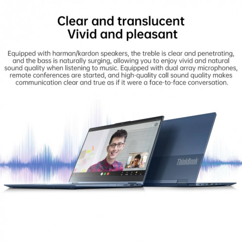Lenovo Thinkbook 14S Portable Yoga, 14 pouces, 16 Go + 512 Go, Windows 10 Professional Edition, Intel Core I5-1135G7 quad noyau jusqu'à 4,2 GHz, support WiFi 6 & Bluetooth & HDMI, fiche américaine (bleu) SL50271657-019