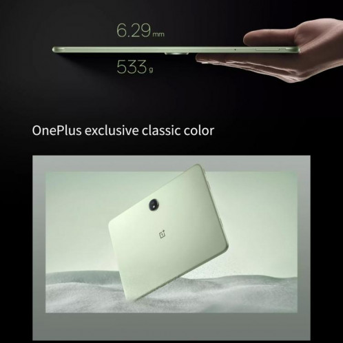 Tablette PC OnePlus Pad 11,61 pouces, 8 Go + 128 Go, ColorOS 15.0 Dimensity 8350 Octa Core (Vert) SO860G1157-010