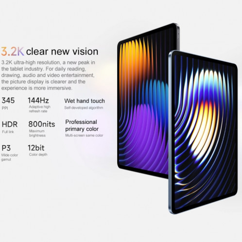 Xiaomi Pad 7 Écran Soft Light 11,2 pouces, 12 Go + 256 Go, HyperOS 2 Qualcomm Snapdragon 7+ Gen3 Octa Core (Bleu) SX920L1747-013