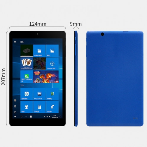 HSD8001 Tablet PC, 8 pouces, 2GB + 32GB, Windows 10, Intel Atom Z8350 Quad Core, Prise en charge de la carte TF et HDMI & Bluetooth et Dual WiFi (Noir) SH351B37-011