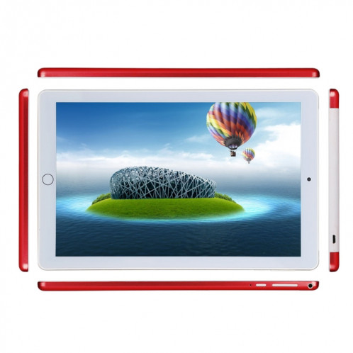 Appel Tablet PC 3G, 10,1 pouces, 1 Go + 16 Go, Android 4.4 MTK6582 Quad Core 1.3GHz, Double SIM, GPS de soutien, OTG, WiFi, Bluetooth (rouge) SA790R177-014