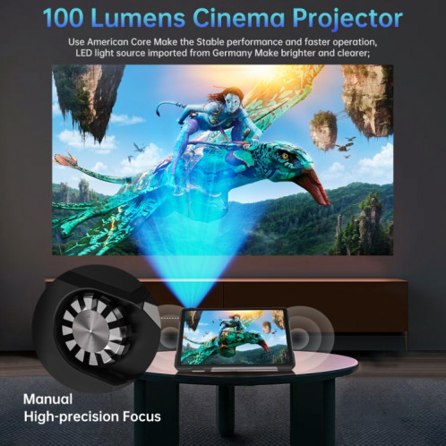  Tablette PC et projecteur robuste Unihertz 8849 Tank Pad, 16 Go + 512 Go, 10,95 pouces Android 14 Dimensity 8200 Octa Core 5G Network, (noir) SU849B1452-015