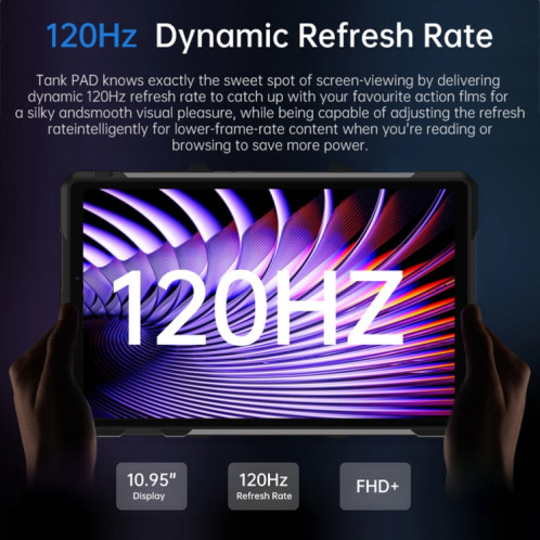  Tablette PC et projecteur robuste Unihertz 8849 Tank Pad, 16 Go + 512 Go, 10,95 pouces Android 14 Dimensity 8200 Octa Core 5G Network, (noir) SU849B1452-015