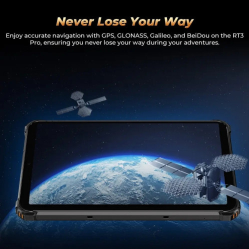  Tablette robuste OUKITEL RT3 Pro 4G Network IP68/IP69K, 4 Go + 128 Go, 8,0 pouces Android 14 MediaTek G81 Octa-Core Support Dual SIM, (vert) SO911G1086-016