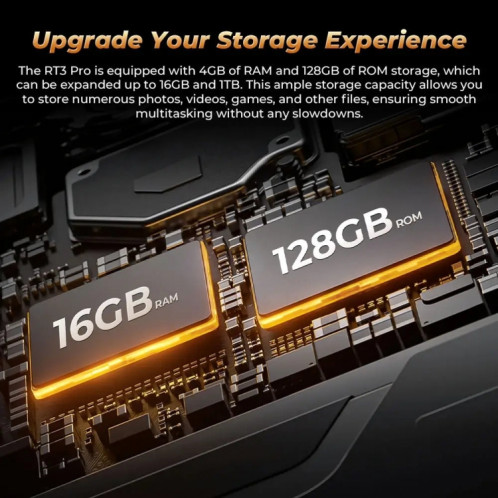  Tablette robuste OUKITEL RT3 Pro 4G Network IP68/IP69K, 4 Go + 128 Go, 8,0 pouces Android 14 MediaTek G81 Octa-Core Support Dual SIM, (vert) SO911G1086-016