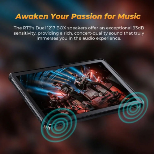  Tablette robuste OUKITEL RT9 4G Network IP68/IP69K, 6 Go + 256 Go, 11 pouces Android 14 Unisoc T606 Octa-Core Support Dual SIM, (Noir) SO912B724-015